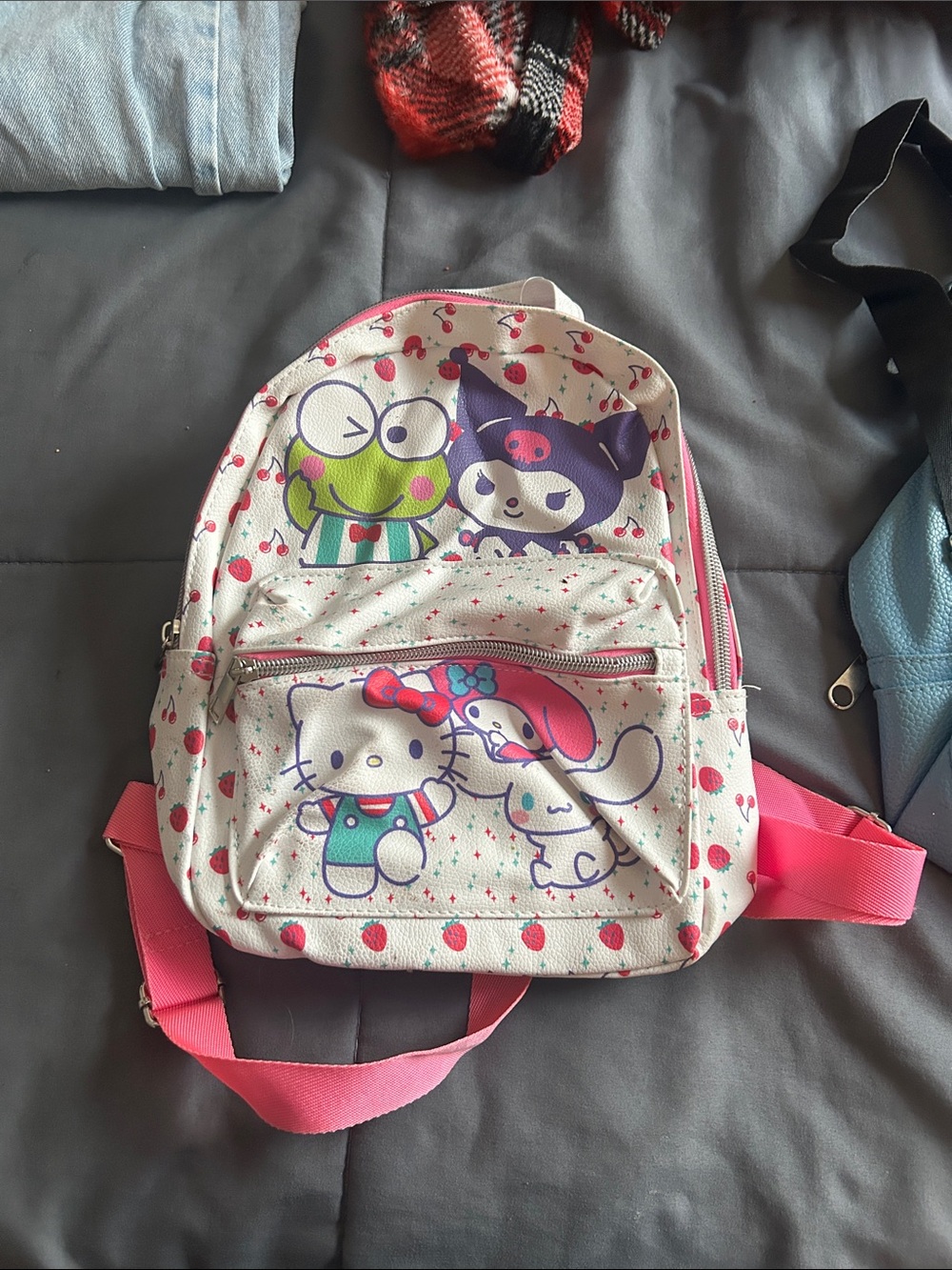Hello Kitty Pink & White Strawberry Character Mini Backpack